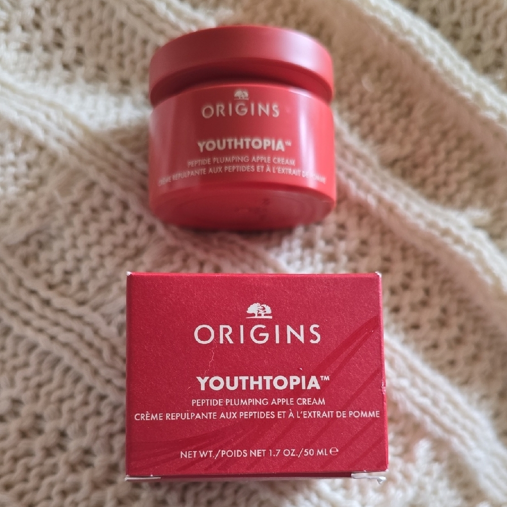 Origins YOUTHTOPIA Peptide Plumping Apple Cream - Red Jar & Box